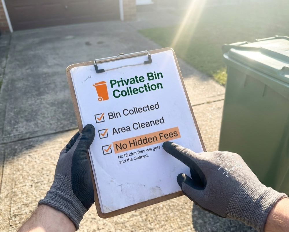 Transparent, honest private bin collection service in Bersted