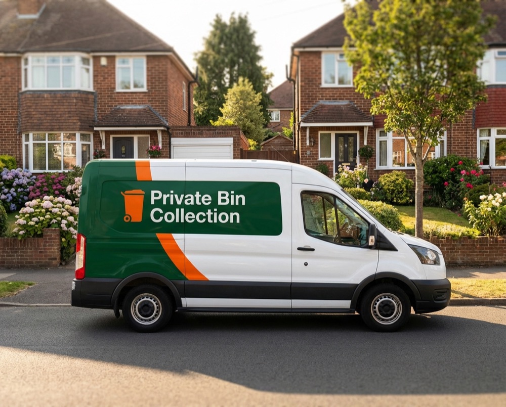 Local bin collection van serving Bersted neighbourhood
